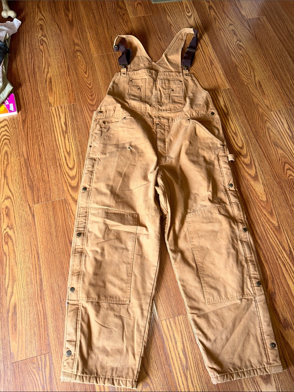 Brazos Brown Workwear Carpenter Overalls Insulated Reinforced Knee Size‎ XXL/30